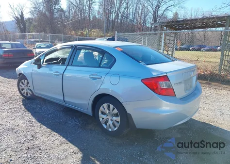 2012 Honda Civic Lx из США, поврежденный, VIN 2HGFB2F55CH500191